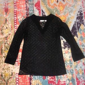 Liz Claiborne black overlay tunic